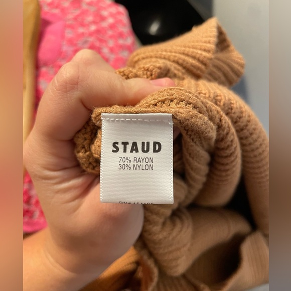 NWT STAUD||
Carnation Dress, In Camel Size Large, Maxi Sweater Dress - Picture 6 of 7